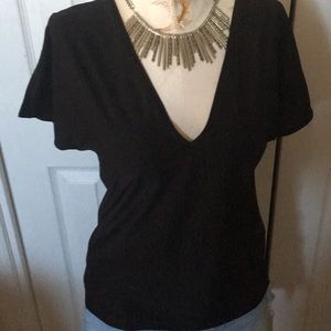 H&M short sleeve top with split sleeves